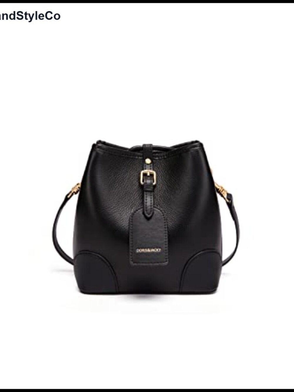 Genuine Leather Bucket Crossbody Shoulder Purse Small Women Full Grain